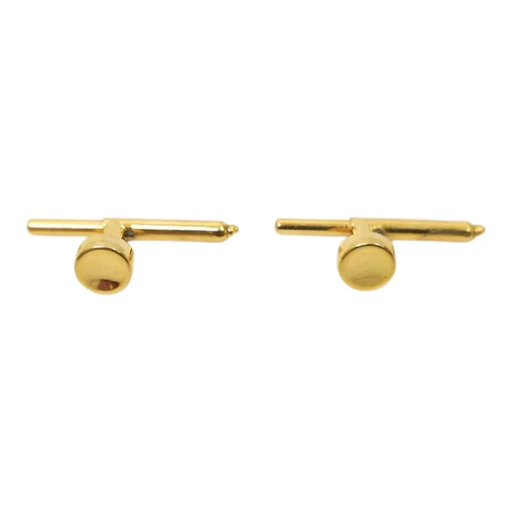 Vintage Gold Tone Cuff Bar Cufflinks Tuxedo Studs Men MCM Jewelry